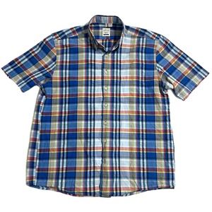 Haupt Men's Shirt Blue Multicolor Plaid Size XL ‎ 43/44 17.5  Germany
